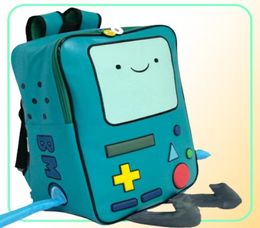 Adventure Time met Finn en Jake rugzak CN BMO schooltas Beemo Be more Cartoon Robot Hoogwaardig PU Groen6591009