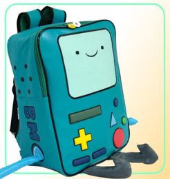 Avontuurtijd met Finn en Jake Backpack CN BMO Schoolbag Beemo Be More Cartoon Robot Highgrade Pu Green3992699