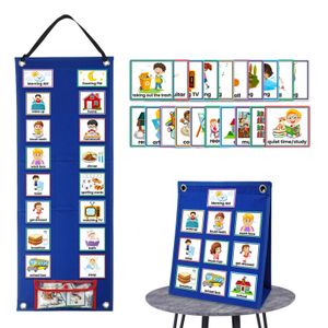 Visual Schedule For Kids Daily Routine Cards, Home Chore Chart, Toddlers Wall Planner, Breakfast Lunch, Educational Planner For Children