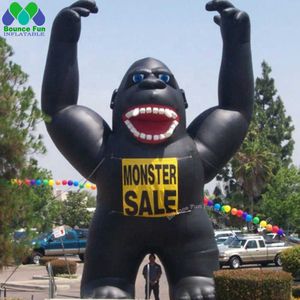 Goriant géant de la publicité Gorille gonflable noir avec souffleur d'air Kingkong Mascot Promotional Model Collector