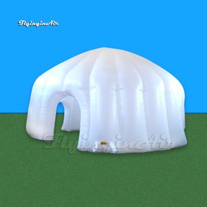 Tente dôme gonflable publicitaire, tente circulaire Igloo blanche de 8m, yourte gonflable à Air pour fêtes et événements de mariage