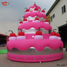 Advertentie Opblaasbare activiteiten Activiteiten Reclame 6m 20ft lange gigantische opblaasbare cake voor verjaardagsfeestdecoraties