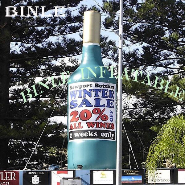 Réplica de botella de vino inflable gigante inflable especial para publicidad para promoción de lanzamiento de nuevos productos