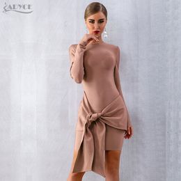 ADYCE 2019 Nieuwe Zomer Collectie Dames Bandage Jurk Sexy Lange Mouw Bodycon Club Jurk Vestido Mini Celebrity Avond Feestjurk T5190615