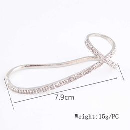 Ae-canfly Mode Main Bracelets Bracelets pour Femmes Strass Flocon De Neige Croix Palm Bracelet Manchette 2k2034 Q0719