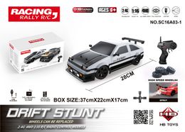 AE86 Remote Control Car Racing Vehicle Toys for Children 1 16 4wd 2,4g High Speed GTR RC Electric Drift Car Childre