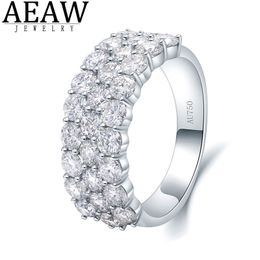 AEAW Luxury Center 2,8ctw DEF couleur VVS CVD HPHT bracelet de fiançailles en diamant cultivé en laboratoire pour hommes en or blanc massif 14 carats 240119