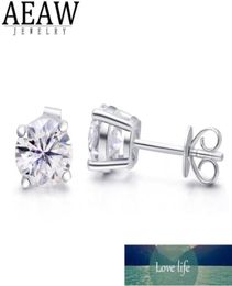 AEAW redonda de moissanite Cut Total 200ct de 65 mm de diamantes Pasada de joya de pendientes de plata de moissanite Girlfriend Gift26922176104257