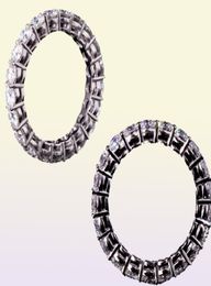 AEAW Solid silver 925 Luxury 3mm 01ct tatol 2ctw3ctw Engagement Ring Wedding Moissanite Full Enternity Diamond Band For Women 209556192