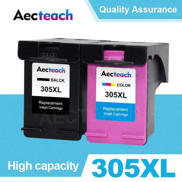 AECTAECH para HP 305XL 305 XL Reemplazo de cartucho de tinta remanufacturada para HP Deskjet 1210 1212 1215 1255 2300 2330 2331 2332