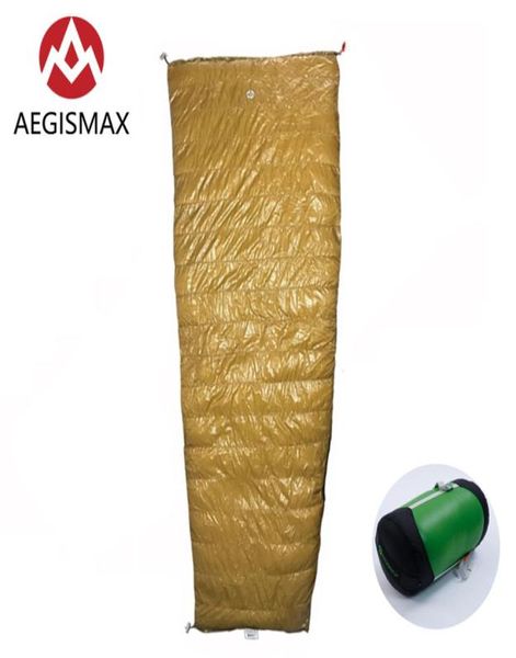 AEGISMAX serie ligera saco de dormir de plumas de ganso sobre portátil ultraligero empalmable para acampar al aire libre senderismo viaje 8207097