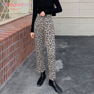 Aelegantmis imprimé léopard surdimensionné taille haute sarouel femmes printemps femme pantalon Harajuku Streetwear Hip Hop 210607