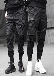 Pantalones de carga de Hip Hop de Hip Hop Aelfric Men Black Pocket Streetwear Harajuku Techwear Pantalones Pantalones Harem Joggers Sweats 2014066739