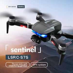 Drone photo aérien S7S auto-stabilisation mécanique à trois axes 4K télécommande à inclinaison panoramique avion à quatre axes retour GPS sans balai