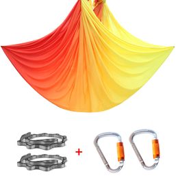 Lucht Yoga Hammock 5.5m Set Yoga Swing Kit voor Oefening Luchtzijde Yoga Sling Fly Bed Q0219