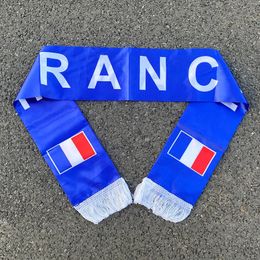 Aerlxemrbrae 14 * 130 cm Coupe de football Siège France Soccer Coupe Scarf Party Fourniture Championne française Scarf 240415