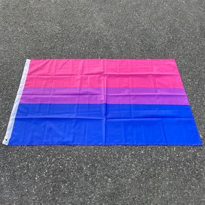 Aerlxemrbrae 90 * 150cm Bisexual Pride Flag LGBT Sizerainbow drapeau lgbt gay arc-en-ciel Progress Pride Banner 240426