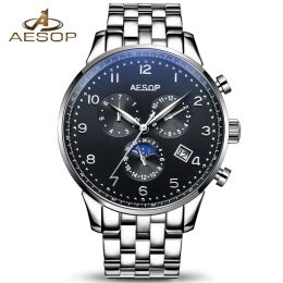 Aesop Automatic Mechanical Watch Men Luxury Luxury Men's Wrist Watches étanche-bracelet Salle de bracelet Morloge masculine Hommes Relogo Masculino2222Q