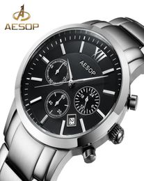 Aesop Watch Men Luxury Sport Quartz Men039S Polshorloge klok mannelijke horloges heren auto datum roestvrij staal saffier relogio mascul1137856