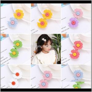 Aessories Bébé, Enfants Maternityspring Et Summer Style Daisy Hair Cristal Acrylique Clip Ins Mignon Top Edge Coiffe Pour Enfants Drop Delive