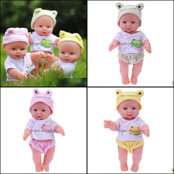 Assories cadeaux 30cm nés Reborn Doll Baby Simation Soft Vinyl Dolls Enfants Kindergarten Toys pour les filles Drop Cadeau d'anniversaire