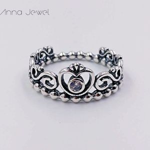 Joyería estética estilo de boda compromiso Diamond PRINCESS Diseñador Pandora Love Rings para mujeres hombres pareja anillos de dedo conjuntos cumpleaños Regalos de San Valentín 190880CZ
