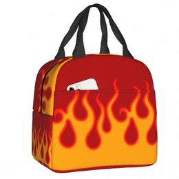 esthétique Pop Art Hot Fire Racing Flames Lunch Bag Cooler thermique isolé déjeuner Ctainer pour femmes enfants sacs alimentaires A7Zv #