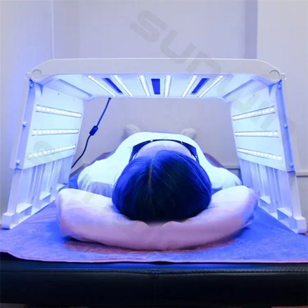Esthétique PDT Machine de thérapie par la lumière LED corps complet dispositif Photon lampe Infra avec vapeur faciale système pdt machine de beauté