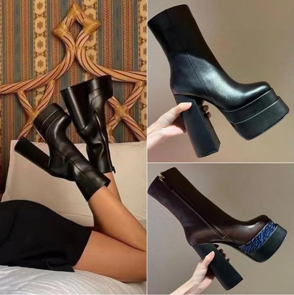 Aevitas Platform Boots Designer Femmes Pumps de la super petite chaussure en cuir mode Luxe Luxury Cuir de haute qualité 95 Mules Sexy Taille 35-42