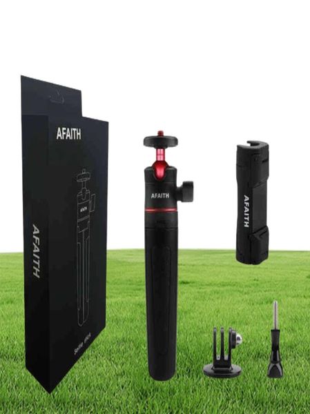 Afaith Mini Selfie Stick Trépied Tipod Phone Solder Extende Table Table Monopod pour le porte-téléphone intelligent GoPro Hero 9 8 7 6 5 Black W2204132657472