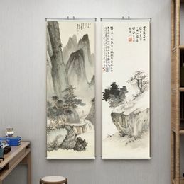 Affiche vintage canvas schilderen Zhang Daqian Wall Art Picture voor woonkamer posters en prints Home Decoration 240507