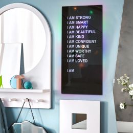Afirmaciones Espejo con colorida luz LED Luz acrílica alentadora afirmaciones positivas Espejo de espejo