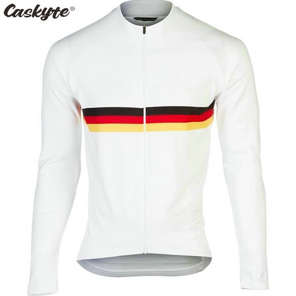 Asequible CASKYTE nueva transpirable deshumidificación que absorbe la camisa de ciclismo de manga larga de las mujeres Jersey alemán 5 colores tamaño XS-5XL