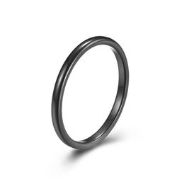 Betaalbare wolfraam trouwringen dunne 3 kleur moderne sieraden hele 2 mm smal zwart 6 stuks lot23185771624
