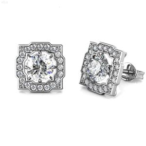 Bijoux de destin à tige halo en argent sterling 925 plaqué or 18 carats avec diamant Gra Moissanite à prix abordable