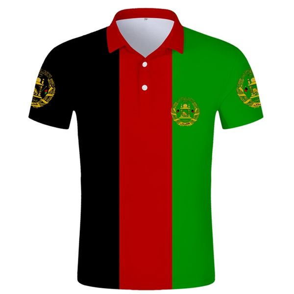 Polo afghan avec nom personnalisé gratuit Afg Slam Afghanistan Polo arabe persan pachto islamique imprimé texte Po drapeau Af vêtements 220702