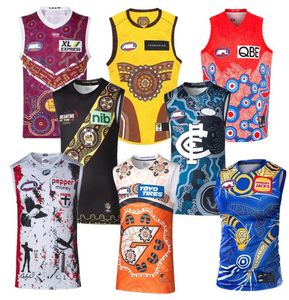 AFL alle teams Jersey 2023 Carlton Blues Gold Coast Suns Geelong Guernsey -fans tops T -TEES Singlet Melbourne Demons Afl Jerseys Shirt5551149
