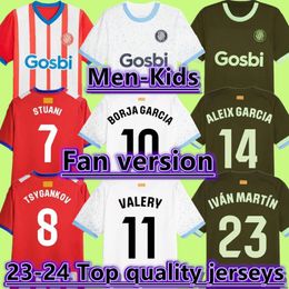 2023 2034 Girona FC Soccer Jerseys 23 24 RCD Mallorca Abdon Baba Sanchez 8 Ales B. 9 Dario 10 Samu Saiz 14 Aleix Garcia 19 N. Butstos 24 Borja Men Football Shirts Kids Kit