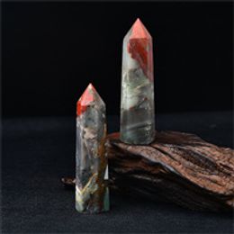 Afrika Blood Stone Point Crystal Tower Healing Decor Crystal Natural Rock Meditation Gemstone Collection Gift