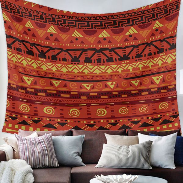 África forma geométrica geométrica tela hippie tela de pared colgante de la playa decoración de tela alfombra alfombras de yoga sábana manta