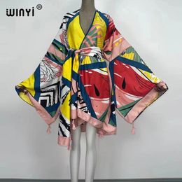 Africa Summer Women Cardigan Stitch Robe Cocktail Sexcy Boho Maxi African Holiday Batwing Sleeve Polesyter