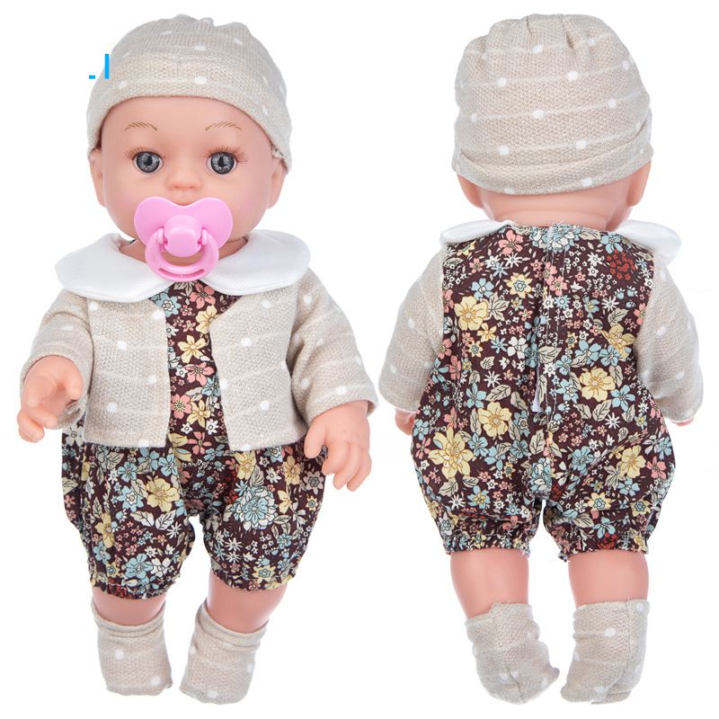 Kawaii Baby Reborn Doll 12 inch Silicone Baby -poppen met Kawaii -kleding Geschikt voor kinderspeelgoed Children's Birthday Christmas Gifts