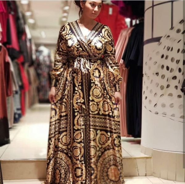 Robes africaines ankara pour femmes afrique femme vêtements dame vêtements robe grande taille africaine National folk imprimé longue robe X0521