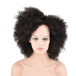 Afro Kinky Wave Spiral Curl Perruques Perruque noire africaine Cheveux bouclés