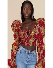 Ropa africana para mujeres de moda ropa tradicional mujeres africanas un hombro top ankara estampado top ropa1484356