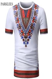 Africain Dashiki t-shirt hommes 2020 été marque à manches courtes t-shirt Homme décontracté coupe ajustée col rond Dashiki imprimer mâle Tshirts2934013