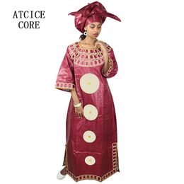afrikaanse jurken voor vrouw bazin riche borduurontwerp lange jurk LA112260O