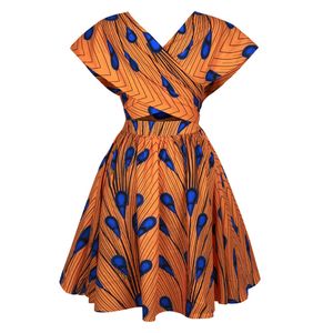 Afrikaanse jurken voor vrouwen 2020 nieuwe dashiki print zomer feestjurk bazin robe africaine ankara mode kleding multifunctionele LJ200826