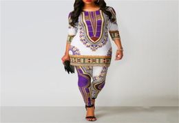 Africain Drs for Women 2020 News Top Pantals Suit Dashiki imprimez les vêtements pour dames Robe Africaine Bazin Clothing T2006307468251