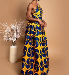 Africain Drssses pour les femmes 2020 News Maxi Dashiki imprimez bandage bandage dames 6color long robe africaine sexy ankara vêtements africain2578360
